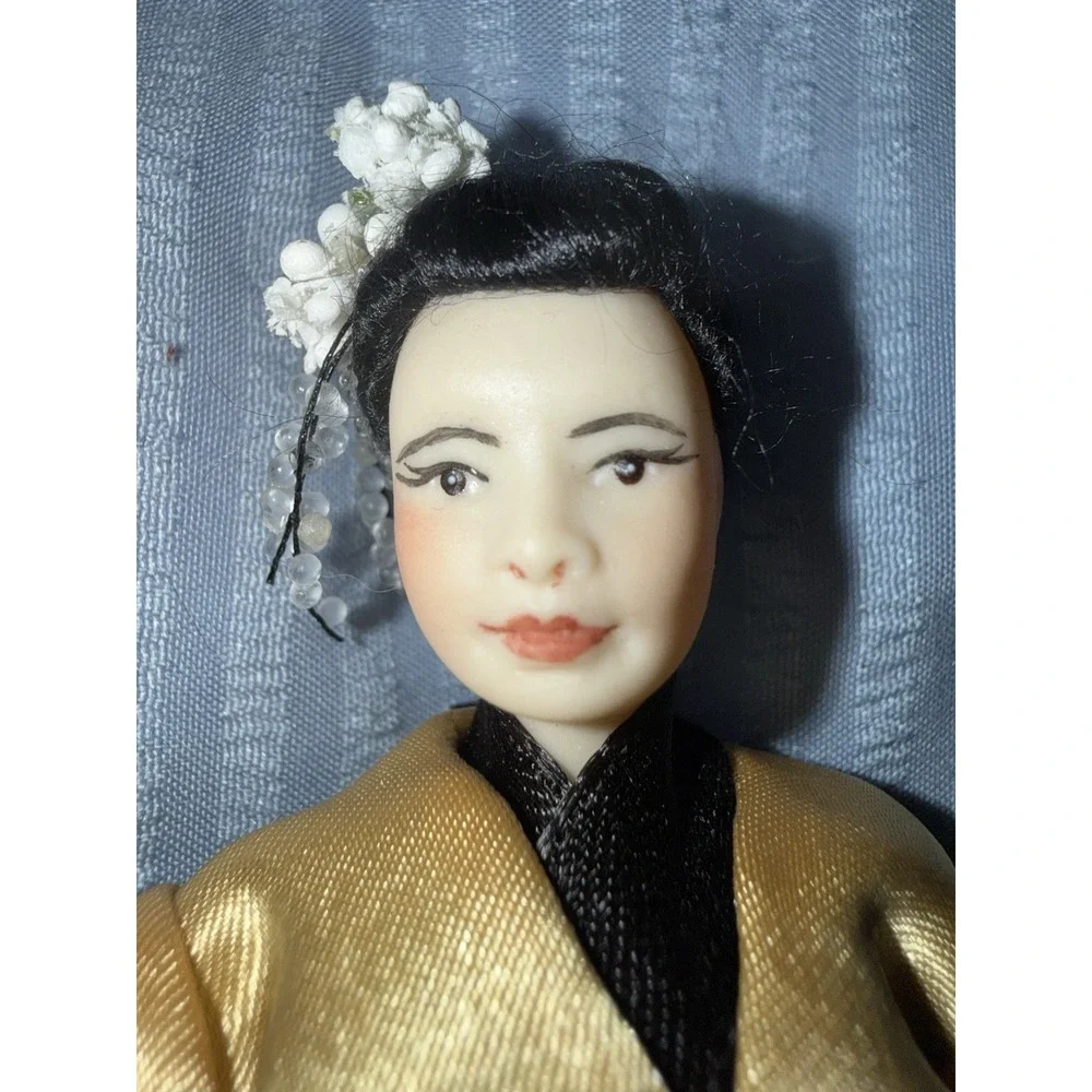 Toys | Vintage Japanese Geisha Doll Kimono Miniature Lady 5 Tall With ...